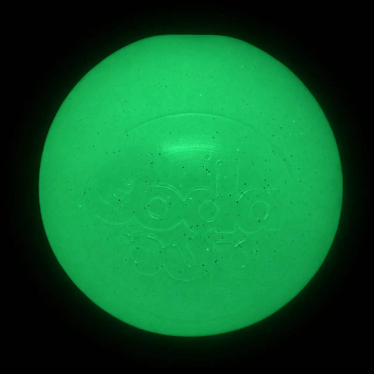 Glow in the Dark Glitter Ball 2-Pack Dog Toy Soft PUP-X Rubber Floating Fetch Ball with Treat Dispenser