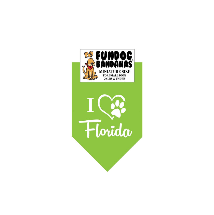I Love Florida Dog Bandanas