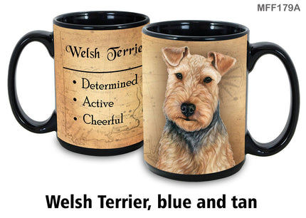 Welsh Terrier Blue/White Mug Coffee Cup