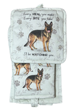German Shepherd, oven mitt set