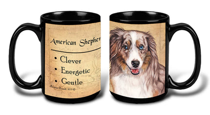American Shepherd Red Merle 15 oz Coffee Mug
