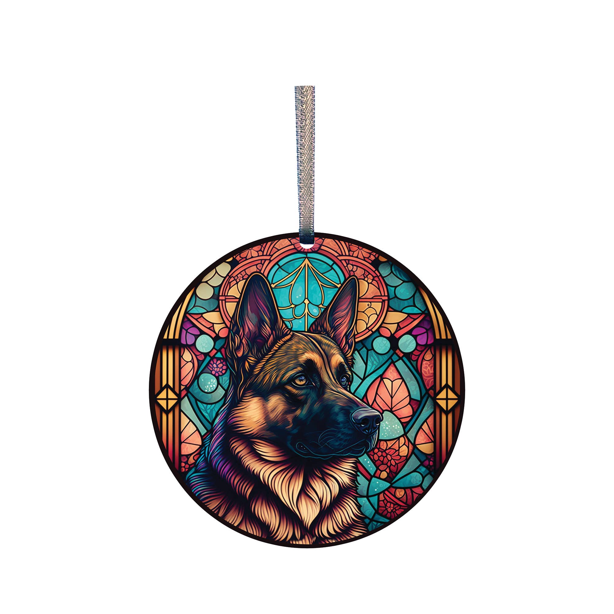 German Shepherd, Stainless Steel Ornament