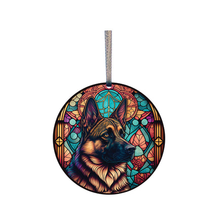 German Shepherd, Stainless Steel Ornament