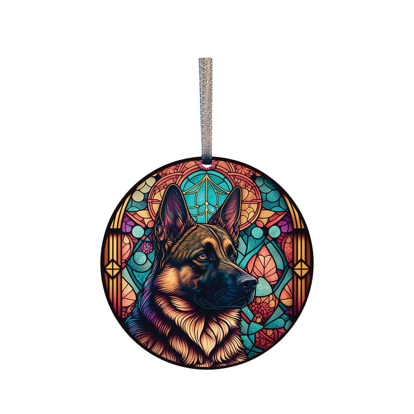 German Shepherd, Stainless Steel Ornament