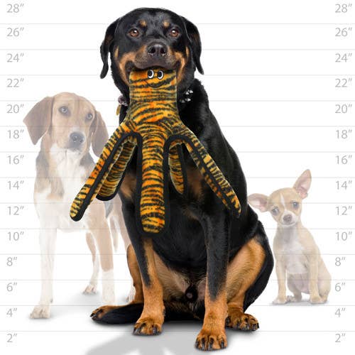 Tuffy Mega Large Octopus, Durable, Tough, Squeaky Dog Toy