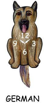 German Shepherd Wagging Tail Clock