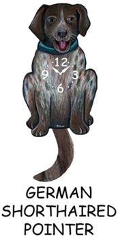 German Shorthaired Pointer Wagging Tail Clock