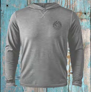 Salty Paws UPF40 Long Sleeve Hoodie Tee Shirt - Titanium