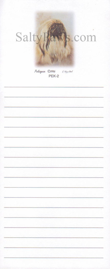 Pekingese List Note Pad