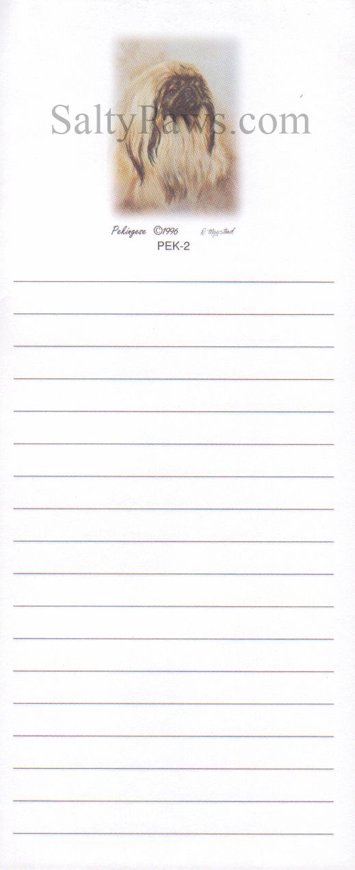 Pekingese List Note Pad