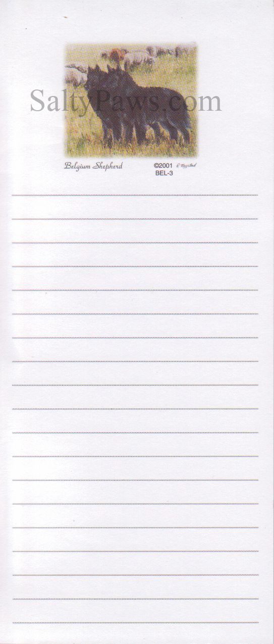 Belgian Shepherd List Note Pad