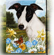 Whippet Summer Flowers Garden Flag