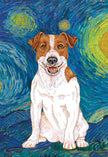 Jack Russell Starry Night Garden Flag