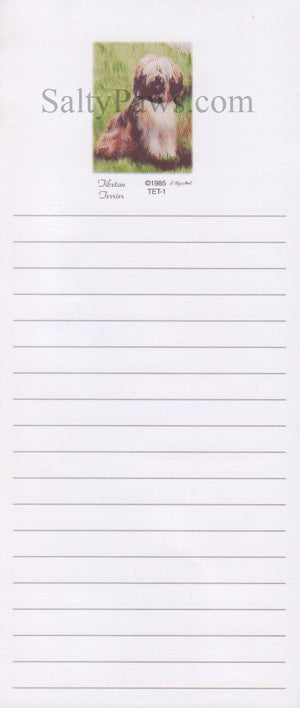 Tibetan Terrier List Note Pad