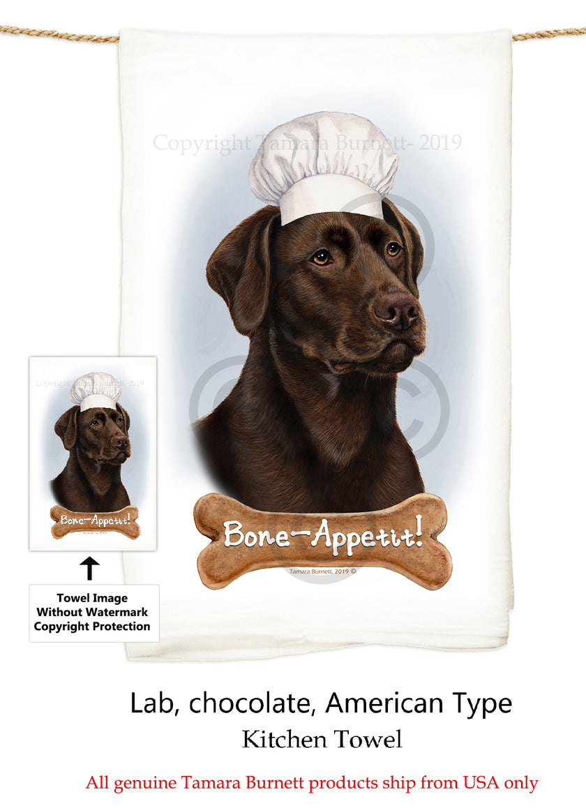 Labrador Chocolate (American) Flour Sack Kitchen Towel