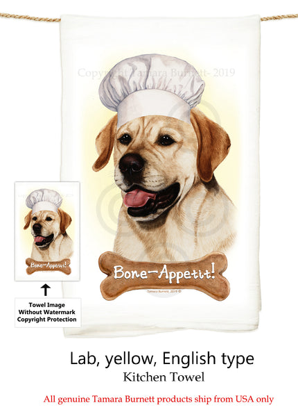 Labrador Yellow (English) Flour Sack Kitchen Towel