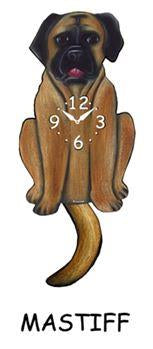 Mastiff Wagging Tail Clock