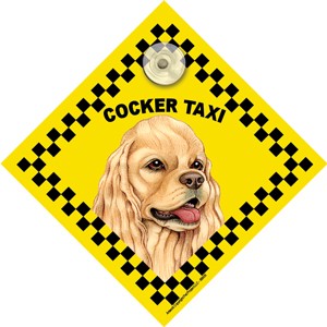 Cocker Taxi Car Sign