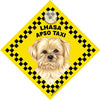 Lhasa Apso Taxi Car Sign