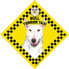 Bull Terrier White Taxi Car Sign