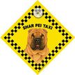 Shar Pei Taxi Car Sign