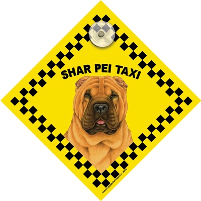 Shar Pei Taxi Car Sign