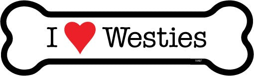Westie - Bone Shaped Magnet