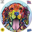 Golden Retriever Round Magnet