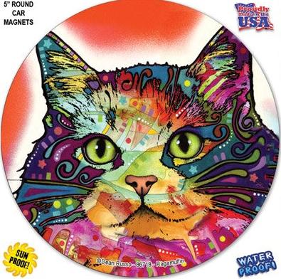 Ragamuffin Cat Round Magnet