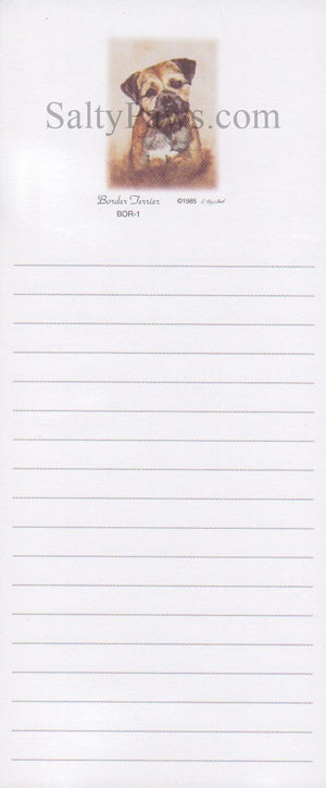 Border Terrier List Note Pad