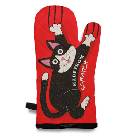 Black & White Cat Oven Mitt