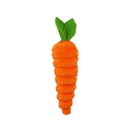 Carrot Plush Dog Toy 12