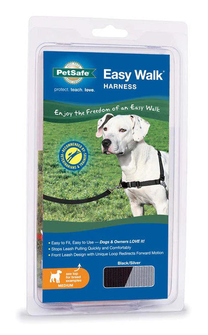 Easy Walk Harness - Black/ Silver