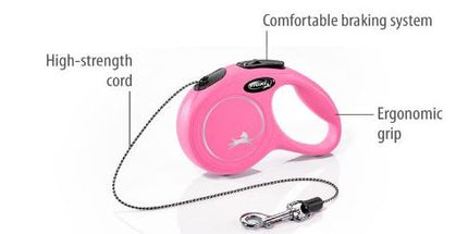 Retractable Dog Leash - Pink