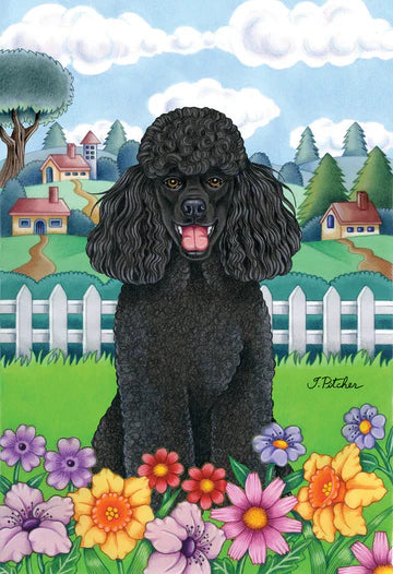 Poodle, Black Garden Flag