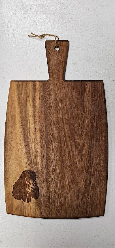 Poodle Engraved Wooden Cutting Board