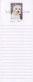 Westie List Note Pad