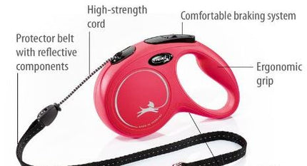 Retractable Dog Leash - Red