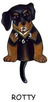 Rottweiler Wagging Tail Clock