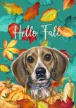 Beagle (Hello Fall) Large Flag