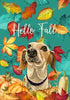 Dachshund, Piebald (Hello Fall) Large Flag