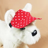 Dog Hat- Red White Dot