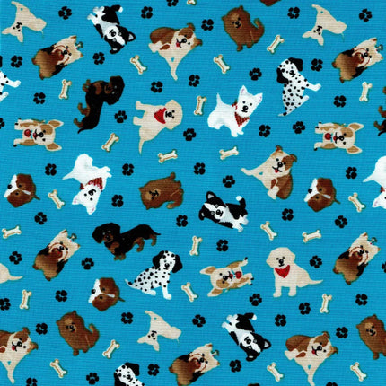 Dog Hat- Teal Puppies