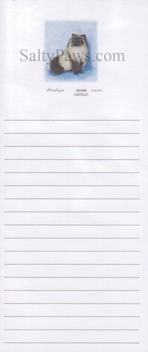 Himalayan Cat List Note Pad