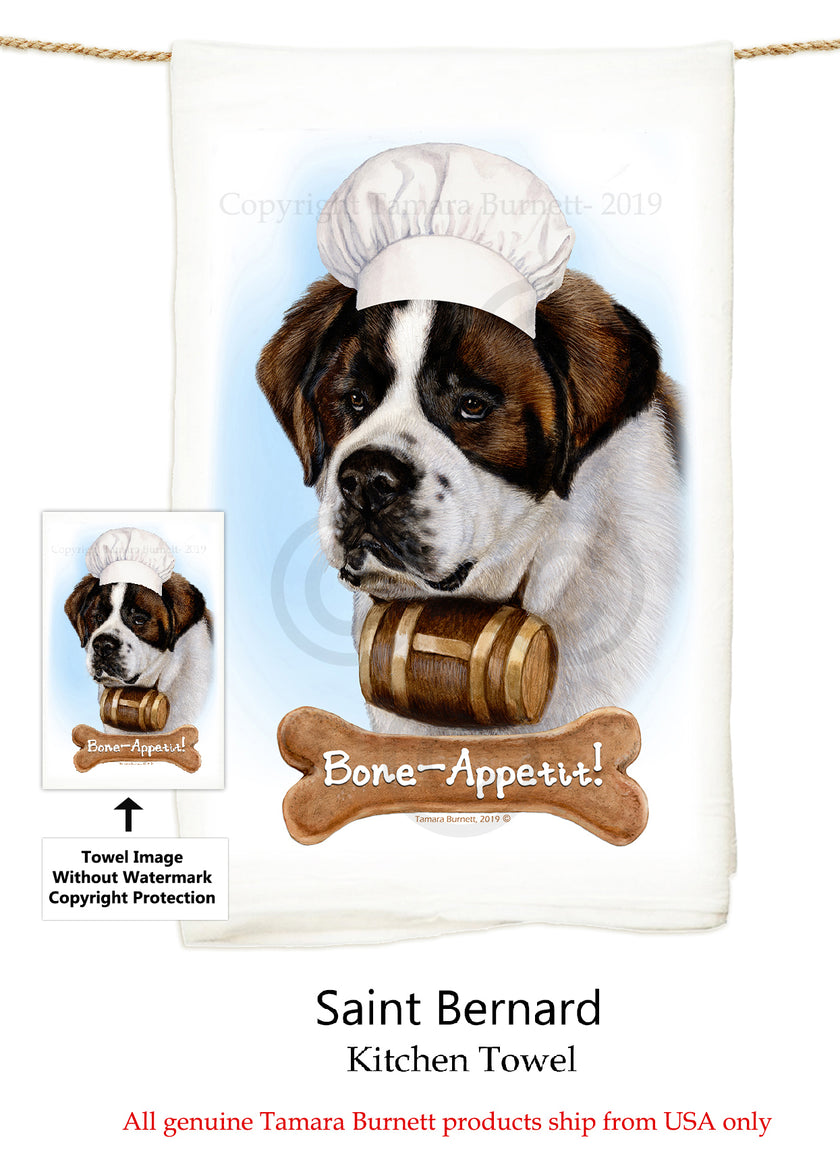 Saint Bernard Flour Sack Kitchen Towel