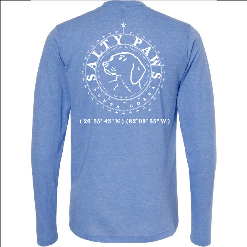 Salty Paws LS Tee Shirt -Blue Heather