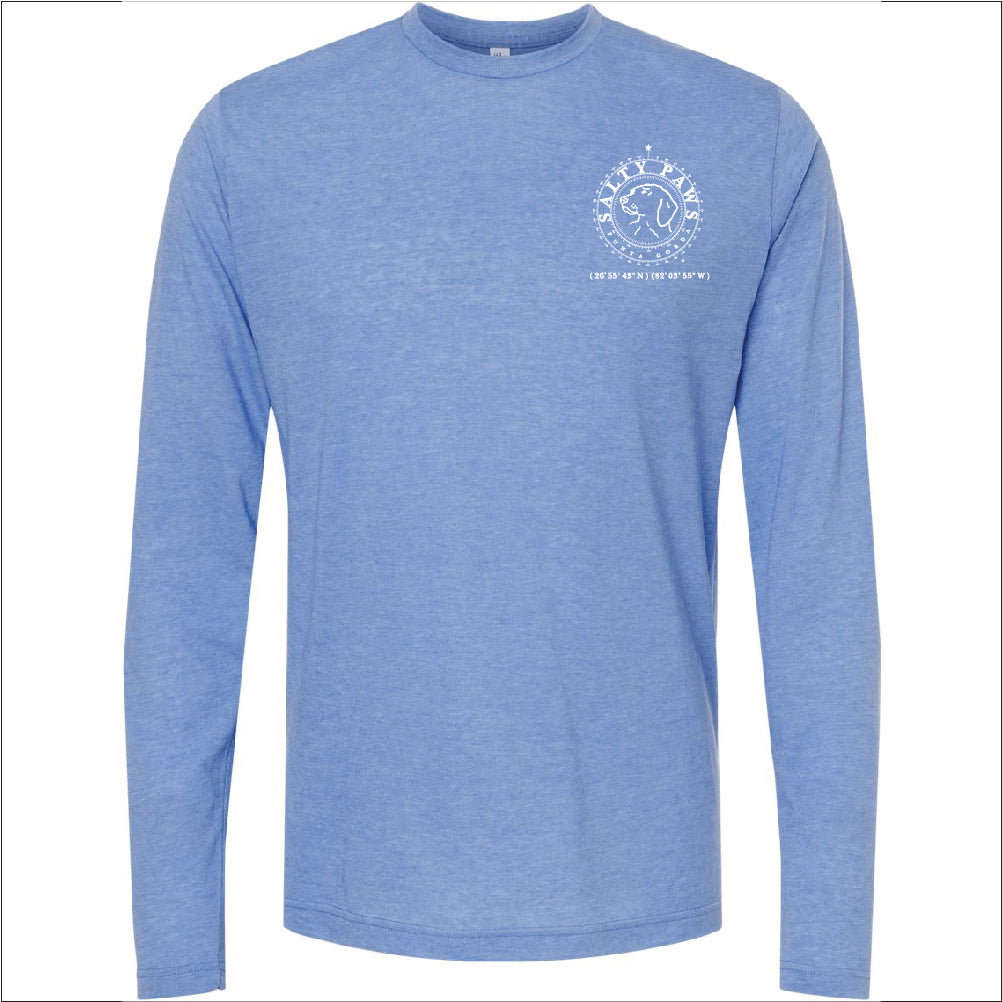 Salty Paws LS Tee Shirt -Blue Heather