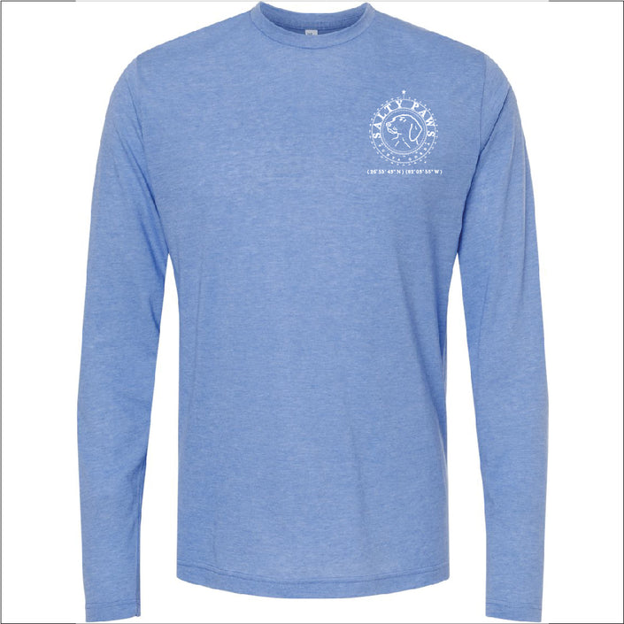 Salty Paws LS Tee Shirt -Blue Heather