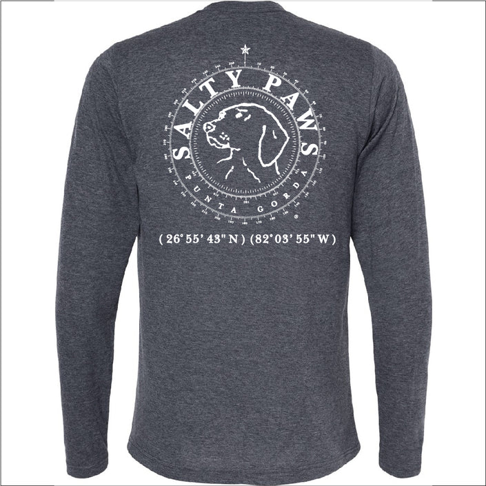 Salty Paws LS Tee Shirt -Blue