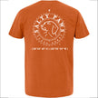 Introducing our custom-branded, Burnt Orange color Salty Paws™ ®logo tees – the perfect apparel for anyone who loves being by the water and adores dogs! Each shirt features our iconic nautical compass design, complete with the coordinates of our flagship store. Crafted for comfort and style, these versatile tees are ideal for beach outings, boat trips, or casual wear. Show off your love for the ocean and man's best friend with a Salty Paws tee – a must-have for every water and dog enthusiast!